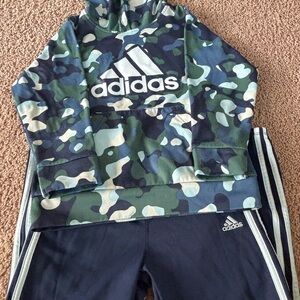 Adidas Green and Blue Camouflage Set